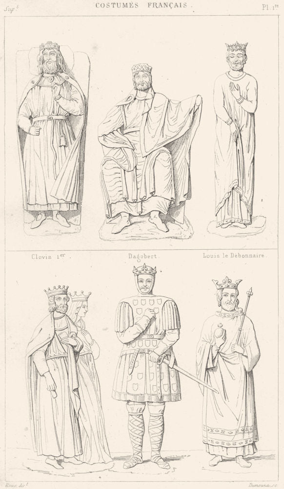 CLOVIS 1ER. Dagobert Louis Debonnaire Pepin Berthe Charlemagne Lothaire 1875